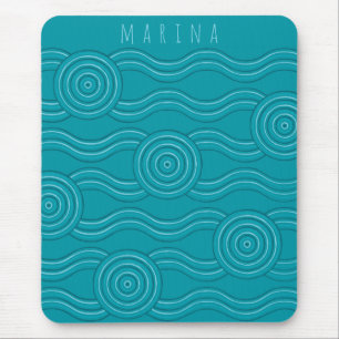 Reef Customizable Name Australian Dreamtime Art Mousepad