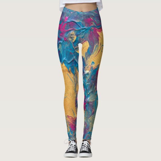 Reef Garden Balloon Painting Studio Art Leggings (Vorderseite)