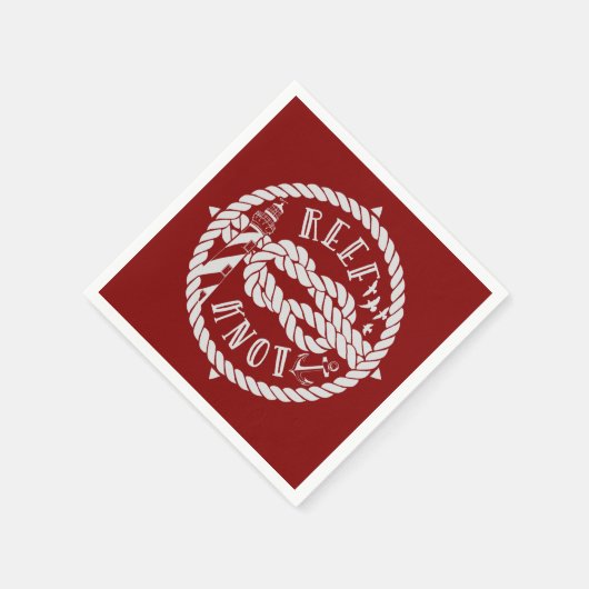 Reef knot segeling illustrieren serviette (Ecke)