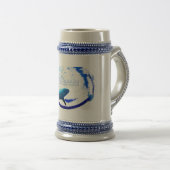 Reef Shark Silhouette Bierglas (VorderseiteRechts)