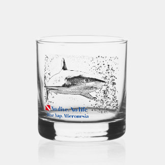 Reef Shark Silhouette Whiskyglas