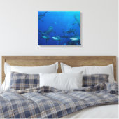 Reef Shark Wrapped Canvas Leinwanddruck (Insitu (Schlafzimmer))