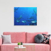 Reef Shark Wrapped Canvas Leinwanddruck (Insitu (Wohnzimmer))