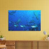Reef Shark Wrapped Canvas Leinwanddruck (Insitu (Wohnzimmer))