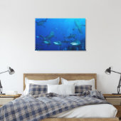 Reef Shark Wrapped Canvas Leinwanddruck (Insitu (Schlafzimmer))