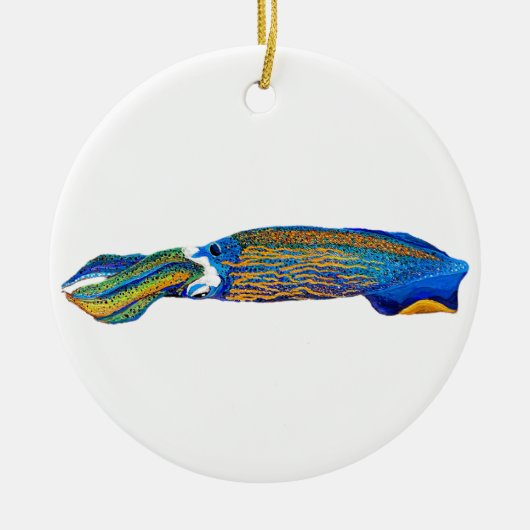 Reef Tintenfisch Keramik Ornament (Vorne)