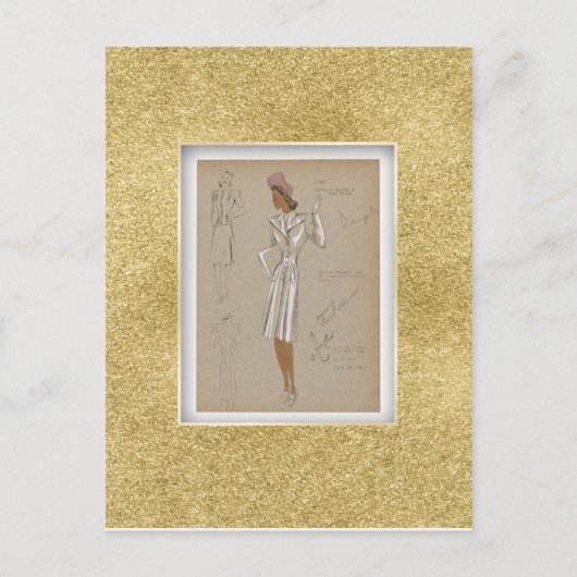 Reefer-Deckmantel getragen über 2 Stück Anzug. 40e Postkarte (Vorderseite)