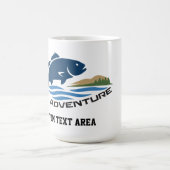 Reel Adventure Sportfischerei-Logo-Stil Kaffeetasse (Mittel)