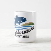 Reel Adventure Sportfischerei-Logo-Stil Kaffeetasse (Mittel)
