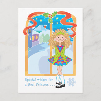 Reel Blonde Christmas Feiertagspostkarte