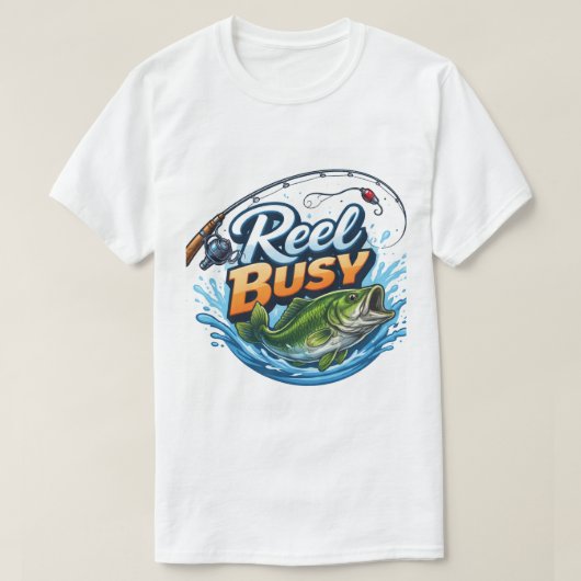 REEL BUSY- Angelshirt T-Shirt (Design vorne)