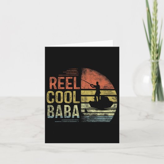 Reel Cool Baba Angelgeschenke Baba Geburtstag Vint Karte (Vorderseite)