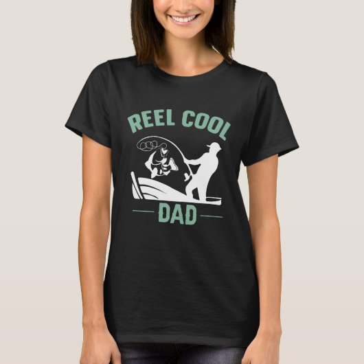 Reel Cool Dad Fishing Rure Structure Spoon Papa Da T-Shirt (Vorderseite)