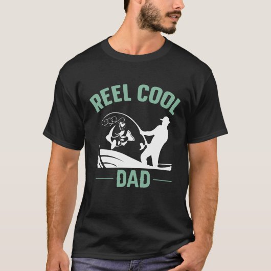 Reel Cool Dad Fishing Rure Structure Spoon Papa Da T-Shirt (Vorderseite)