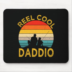 Reel Cool Daddio Angeln Daddy Vintag Großfett Mousepad