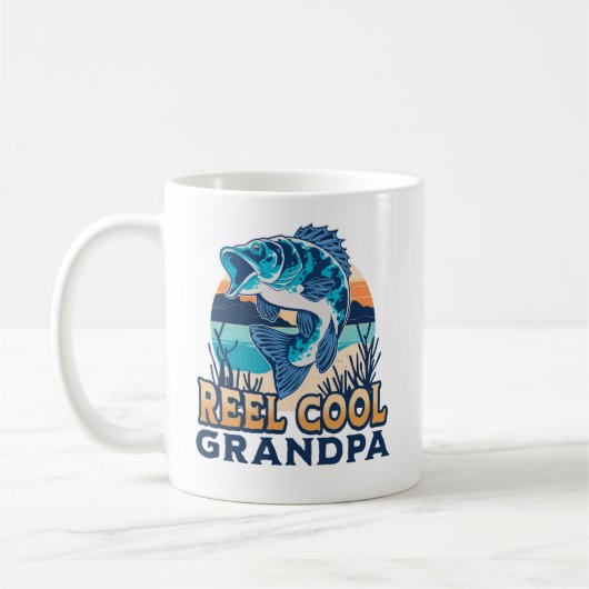 Reel Cool Grandpa Funny Fisherman grandpa Kaffeetasse (Links)