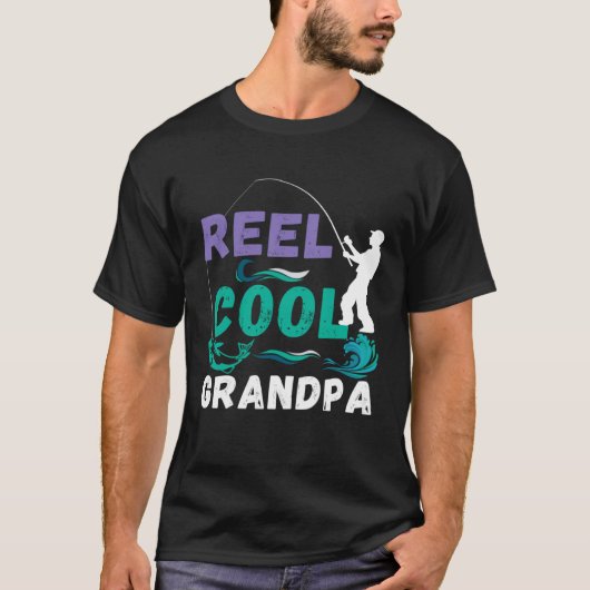 Reel Cool Grandpa Quote Fishing Graphic T-Shirt (Vorderseite)