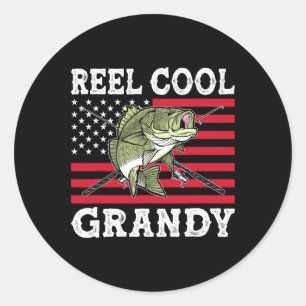 Reel Cool Grandy 4. Juli Amerikanische Flagge Patr Runder Aufkleber