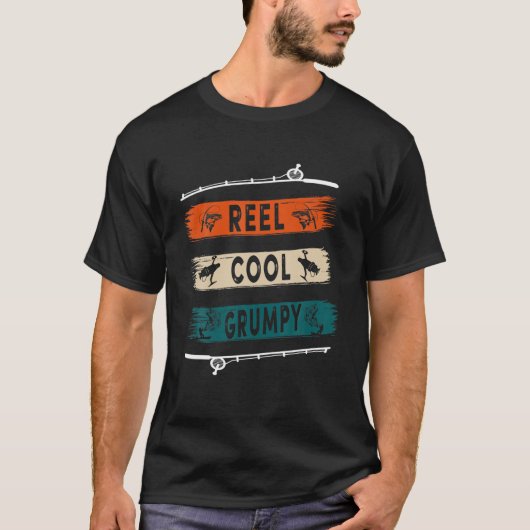 Reel Cool Grumpy Fisherman Funny Fishing T-Shirt (Vorderseite)