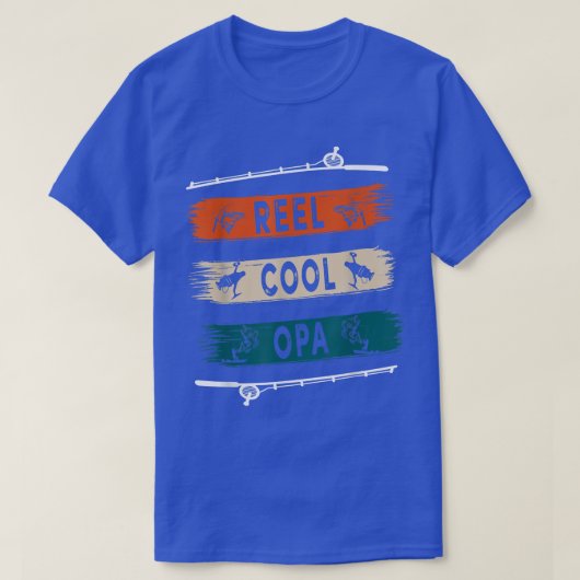 Reel Cool Opa Fisherman Funny Fishing T-Shirt  (Design vorne)