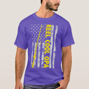 Reel Cool Opa Fishing American Flag Vater Gift Fis T-Shirt