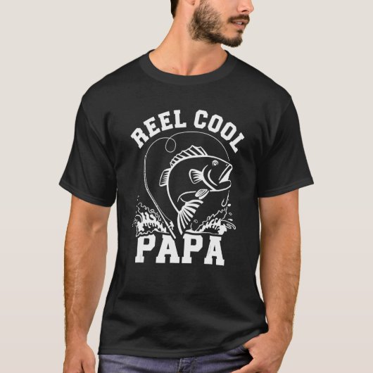Reel Cool Papa Dad Fishing T-Shirt (Vorderseite)