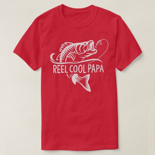 Reel Cool Papa Fishing Vater Fisherman Fish Happy T-Shirt (Design vorne)
