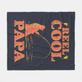 Reel Cool Papa Fishing Vater Fleecedecke (Vorderseite (Horizontal))