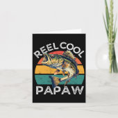 Reel Cool Papaw Fathers Day Funny B Vater Karte (Vorderseite)