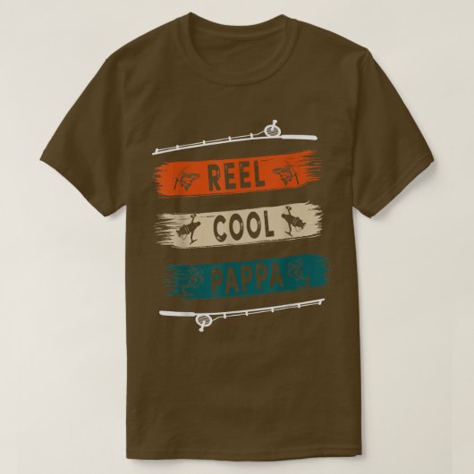 Reel Cool Pappa Fisherman Funny Fishing Tee  (Design vorne)