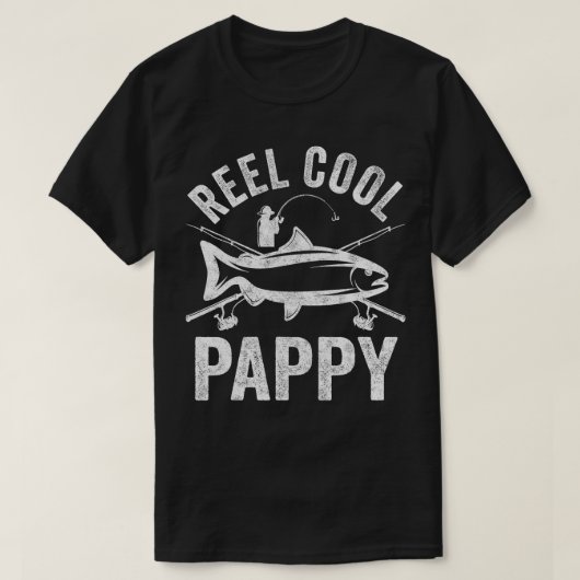 Reel Cool Pappy Fisherman Weihnachtsvater Tag T-Shirt (Design vorne)