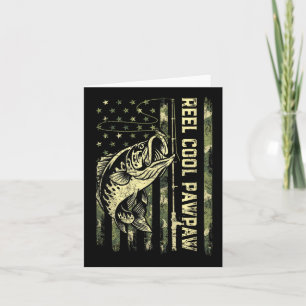 Reel Cool Pawpaw Fisherman Camouflage Vatertag Karte