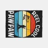Reel Cool Pawpaw Fishing Fisherman Funny Retro Paw Fleecedecke (Vorderseite (Horizontal))