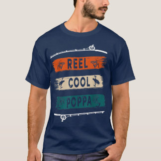 Reel Cool Poppa Fisherman Funny Fishing T-Shirt