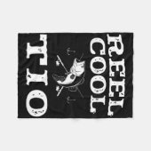 Reel Cool Tio Fishing Fisherman Funny Grandpa Fleecedecke (Vorderseite (Horizontal))