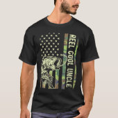 Reel Cool Uncle Camouflage American Flag Funny Unc T-Shirt (Vorderseite)