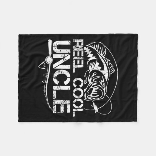 Reel Cool Uncle Fishing Daddy Fathers Day Dad For Fleecedecke (Vorderseite (Horizontal))