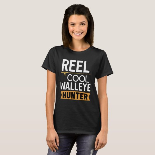 Reel Cool Walley Hunter Walleye Fischen T-Shirt (Vorne ganz)