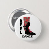 Reel Dance Scottish Country Dance Themed Button (Vorne & Hinten)