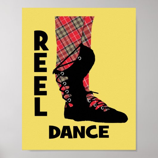 Reel Dance Scottish Country Dance Themed Poster (Vorne)