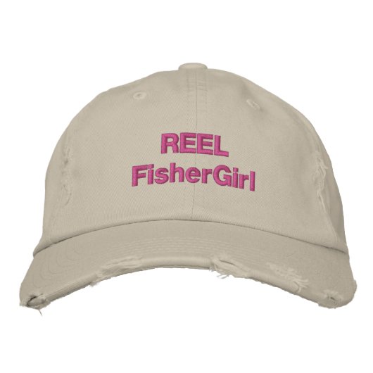 REEL FisherGirl Trendy Hat Bestickte Baseballkappe (Vorderseite)