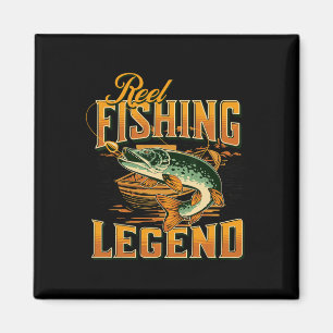 Reel Fishing Legend Vintage Angelrute Pike Magnet