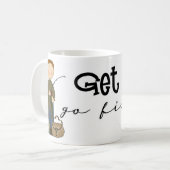 Reel Fishing Spaß Kaffeetasse (Vorderseite Links)