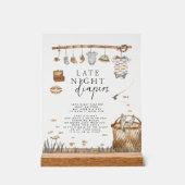 Reel Fuel Fishing Spate Night Diapers Rustikales Z Acrylschild (Vorderseite)