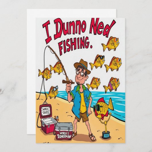 Reel Fun mit Ned Einladung (Vorne/Hinten)