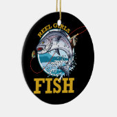 Reel Girls Fish Girls Fishing Keramik Ornament (Rechts)