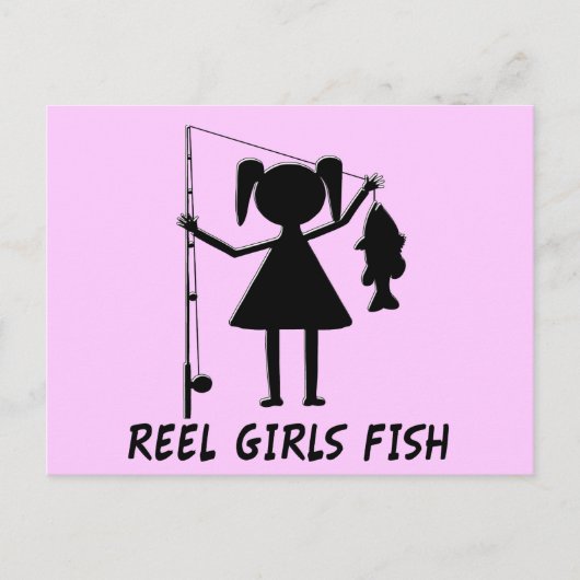 REEL GIRLS FISH POSTKARTE (Vorderseite)