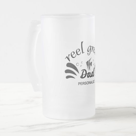 Reel Great Vater Mattierte Tasse (Vorderseite Links)