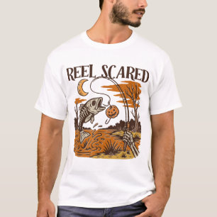 Reel Halloween Sceleton Fisherman T-Shirt