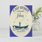 "Reel in the Fun: Save the Date Invitation Einladung (Stehend Vorderseite)